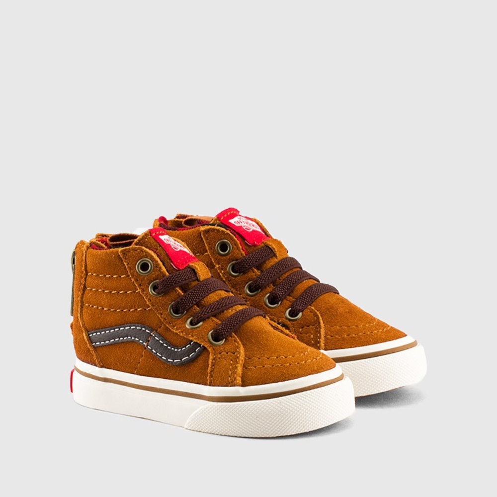 TODDLER SK8 HI ZIP SUEDE (GLAZED GINGER) size 5.5